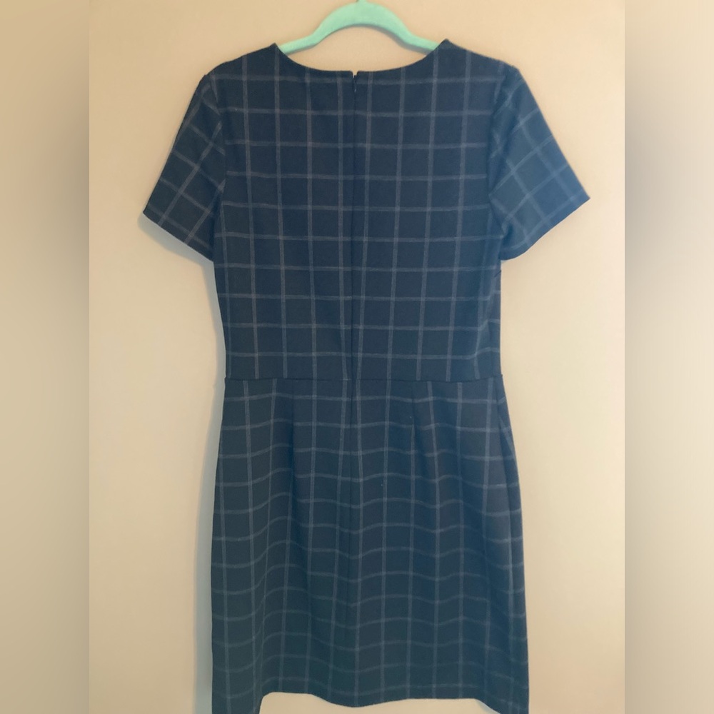 Black and grey funky plaid Chaps slip dress